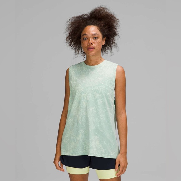 lululemon athletica Tops - Lululemon All Yours Tank cloudy wash artic green 10